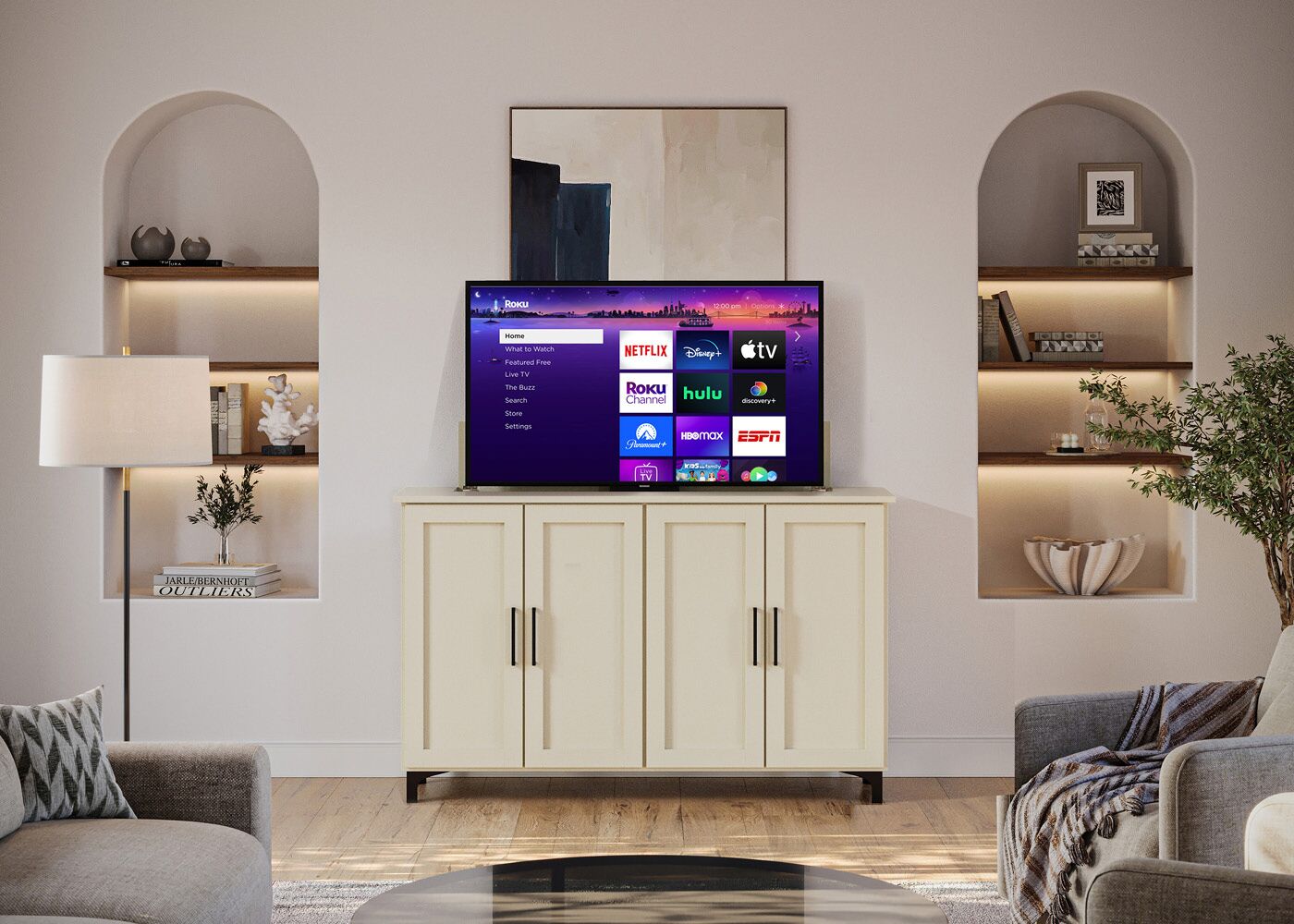 Madison TV Lift Media Console - Wildwood Functional Furniture