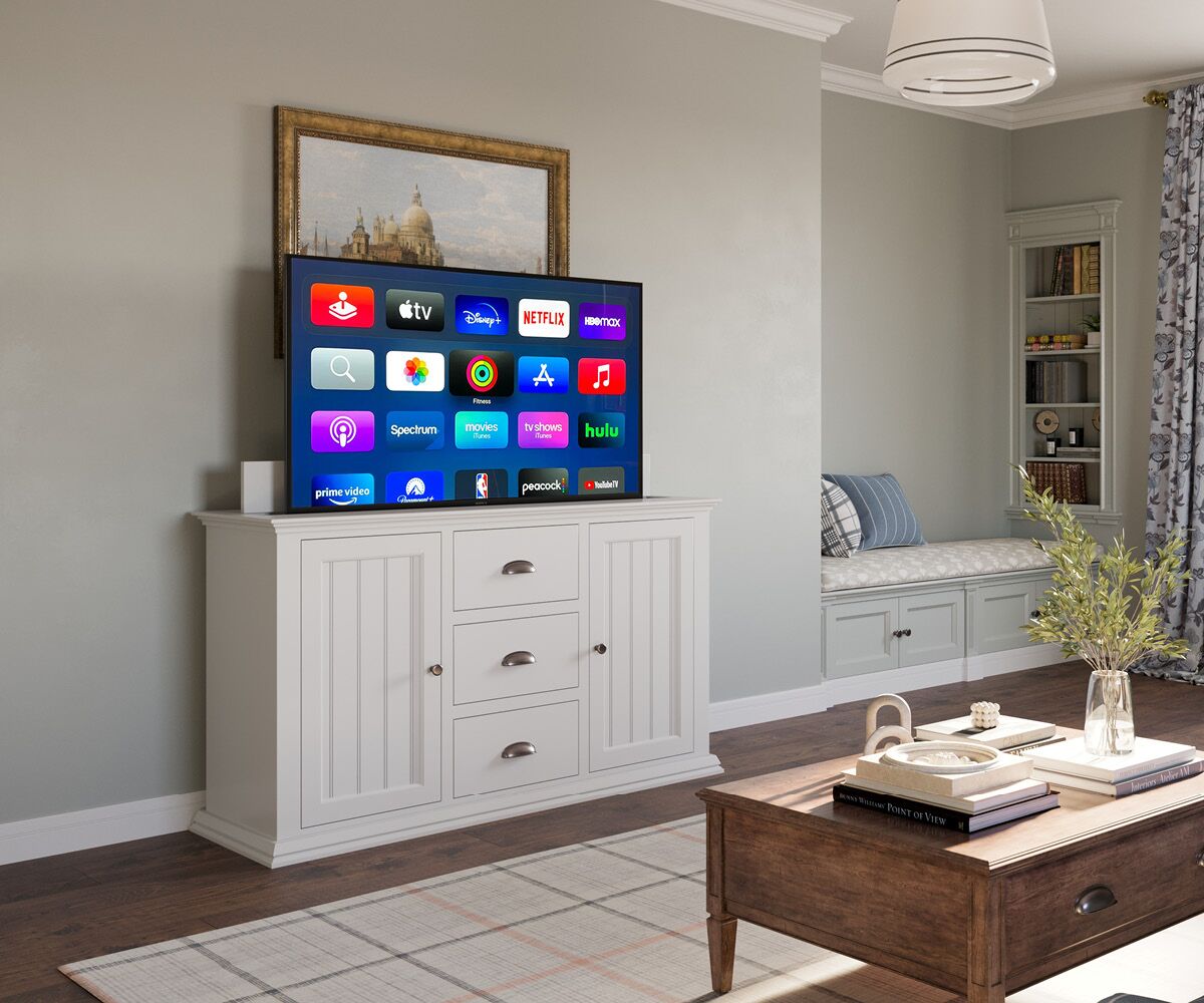 Lindon TV Lift Media Console - Wildwood Functional Furniture