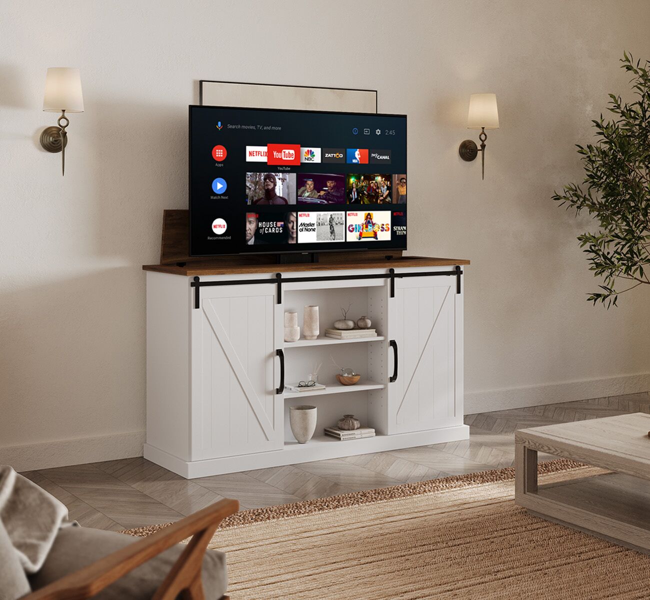 Sonora TV Lift Media Console - Wildwood Functional Furniture